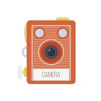 vintage camera vlakke afbeelding. schoon pictogram ontwerpelement op geïsoleerde witte achtergrond vector