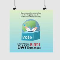 internationale dag van de democratie vector
