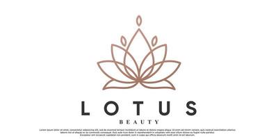 lotus bloem logo ontwerp met creatief concept premie vector