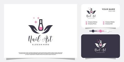 nagel Pools logo ontwerp sjabloon met creatief abstract stijl vector