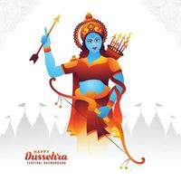 gelukkig dussehra festival illustratie vakantie kaart achtergrond vector