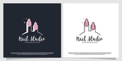 nagel kunst logo ontwerp vector met modern en creatief stijl