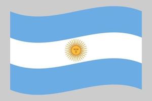 Argentinië vlag vector, Argentinië vlag golvend het formulier. vector illustratie.