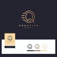 brief q logotype ontwerpen vector