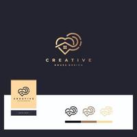 creatief huis logotype vector