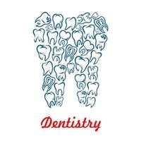 tandheelkunde, stomatologie tand vector poster