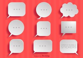 Vector Collectie Van Eenvoudige Paper Speech Bubbles