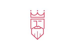 koning logo met kroon vector