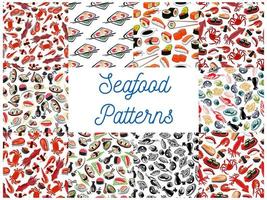 zeevruchten keuken naadloos patronen vector
