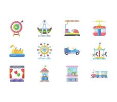 amusement park, carnaval reeks vector