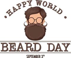 wereld baard dag 3 september banner vector