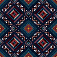 ikat etnisch naadloos patroon huis decoratie ontwerp. aztec kleding stof tapijt boho mandala's textiel decor behang. tribal inheems motief volk traditioneel borduurwerk vector illustraties achtergrond