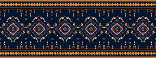 ikat etnisch naadloos patroon huis decoratie ontwerp. aztec kleding stof tapijt boho mandala's textiel decor behang. tribal inheems motief volk traditioneel borduurwerk vector illustraties achtergrond