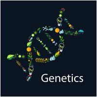 genetica conceptuele dna vorm embleem vector