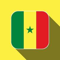 Senegalese vlag, officiële kleuren. vectorillustratie. vector