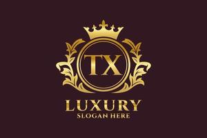 eerste TX brief Koninklijk luxe logo sjabloon in vector kunst voor luxueus branding projecten en andere vector illustratie.