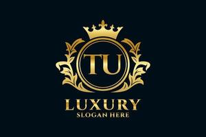 eerste tu brief Koninklijk luxe logo sjabloon in vector kunst voor luxueus branding projecten en andere vector illustratie.