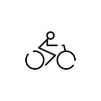 fiets, fiets stippel lijn icoon vector illustratie logo sjabloon. geschikt voor veel doeleinden.