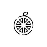 oranje stippel lijn icoon vector illustratie logo sjabloon. geschikt voor veel doeleinden.