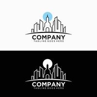 stad horizon logo ontwerp vector