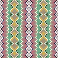 chevron zigzag patroon ontwerp met aztec stijl en ikat teken. naadloos chevron patroon. vector illustratie.