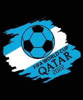 fifa wereld kop qatar 2022 typografie t-shirt ontwerp vector