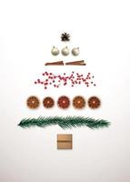 minimalistische abstract Kerstmis boom silhouet. vector