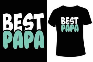 het beste papa t-shirt ontwerp sjabloon vector