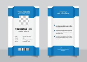 bedrijf officieel personeel ID kaart kaart ontwerp sjabloon vector