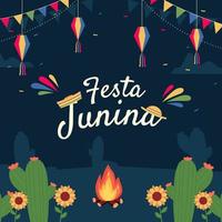 festa Junina illustratie - traditioneel Brazilië juni festival feest. vector illustratie