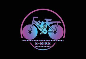 e fiets logo en icoon ontwerp sjabloon vector