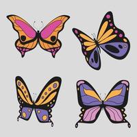 vlak vlinder verzameling vector