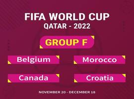 fifa qatar wereld kop 2022 groep f deelnemen landen vector