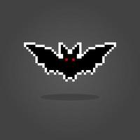 pixel 8 bit bat. dierlijke spelactiva in vectorillustratie. vector