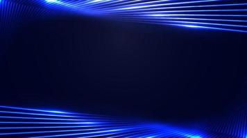 abstract technologie futuristische concept blauw neon licht laser lijnen banier web sjabloon met verlichting effect Aan donker achtergrond vector