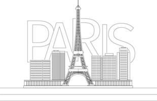 Parijs kleur bladzijde. gebouw kleur bladzijde, modern gebouw kleur bladzijde. vector