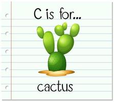 c is voor cactus vector