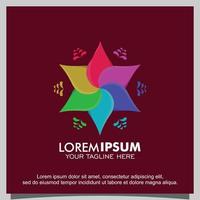 abstract bloem logo vector ontwerp