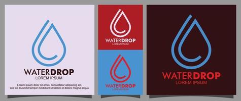 water laten vallen logo ontwerp sjabloon vector