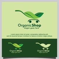 biologisch winkel logo ontwerp vector