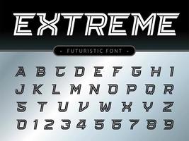 extreem gestileerd lettertype vector