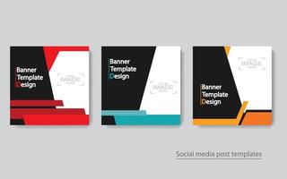 reeks banier sociaal media post ontwerp. vector