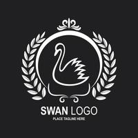 zwaan icoon en logo. vector illustratie