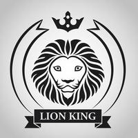 leeuw koning icoon en logo. vector illustratie