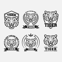 tijger icoon en logo. vector illustratie