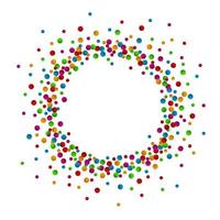 confetti naadloos helder ronde kader kleurrijk voor viering vector
