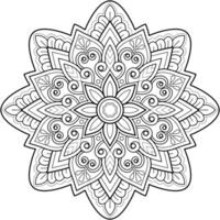 mandala digitaal kunst patroon kunst Aan de muur kleur boek kant patroon de tatoeëren ontwerp voor een behang verf overhemd en tegel stencil sticker ontwerp decoratief cirkel ornament in etnisch oosters stijl vector