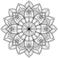 mandala digitaal kunst patroon kunst Aan de muur kleur boek kant patroon de tatoeëren ontwerp voor een behang verf overhemd en tegel stencil sticker ontwerp decoratief cirkel ornament in etnisch oosters stijl vector