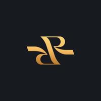 eerste rr monogram logo sjabloon. eerste gebaseerd brief icoon logo vector