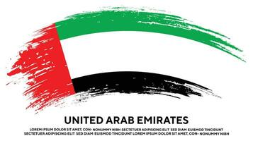 golvend stijl grunge structuur Verenigde Arabisch emiraten kleurrijk vlag ontwerp vector